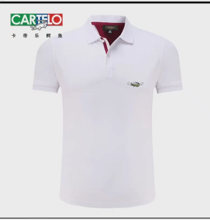 Men's Pure Cotton Crocodile Polo Shirt Short.