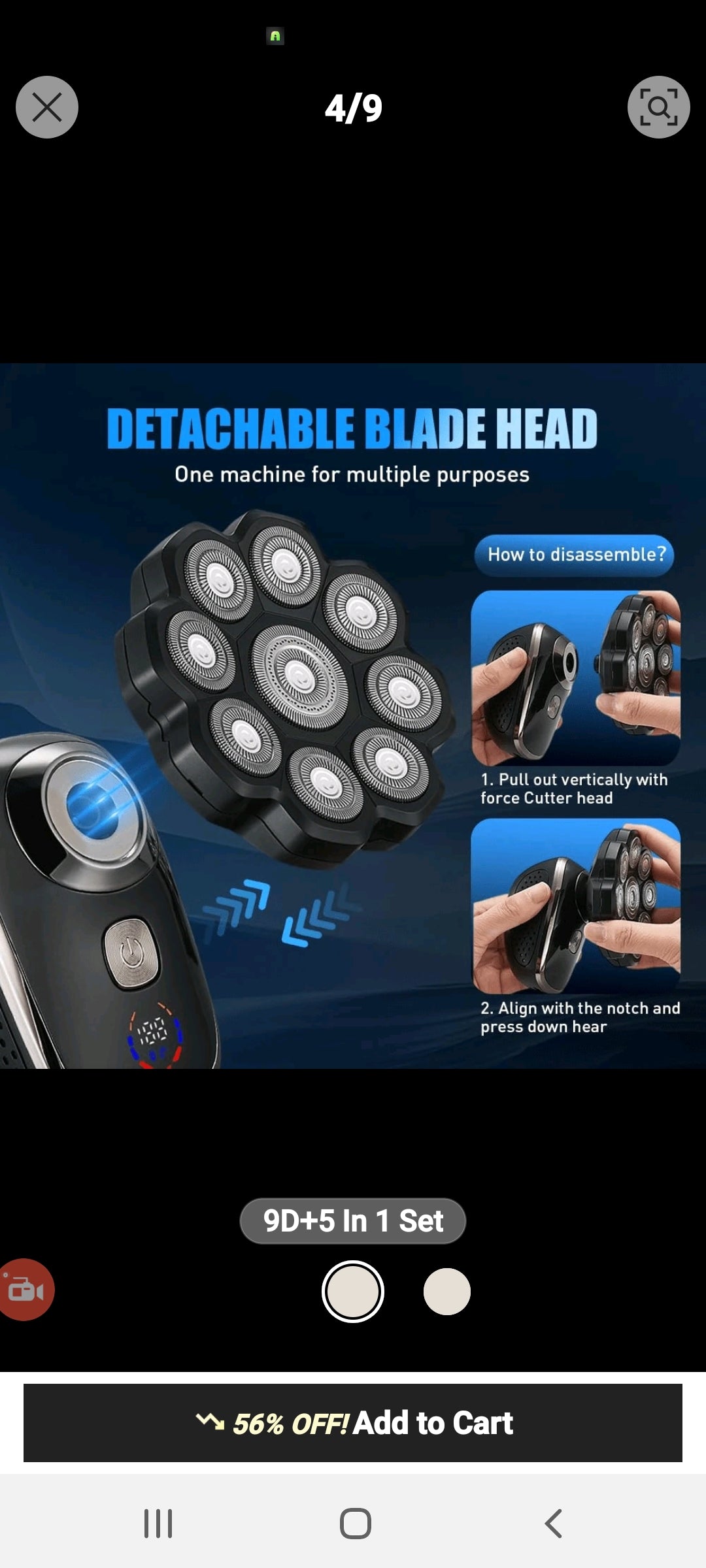 9 Blade Electric Shaver