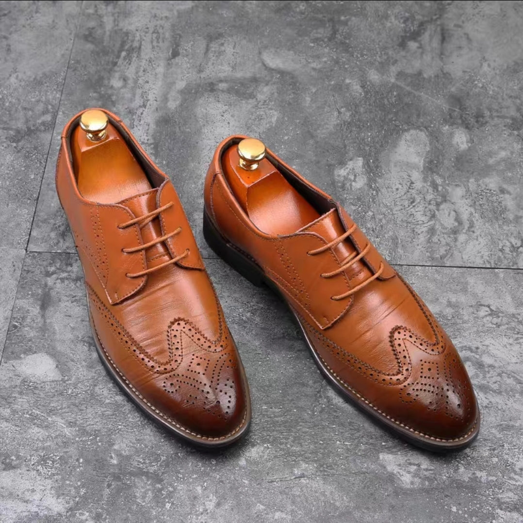 Man Businesses Leather Shoes