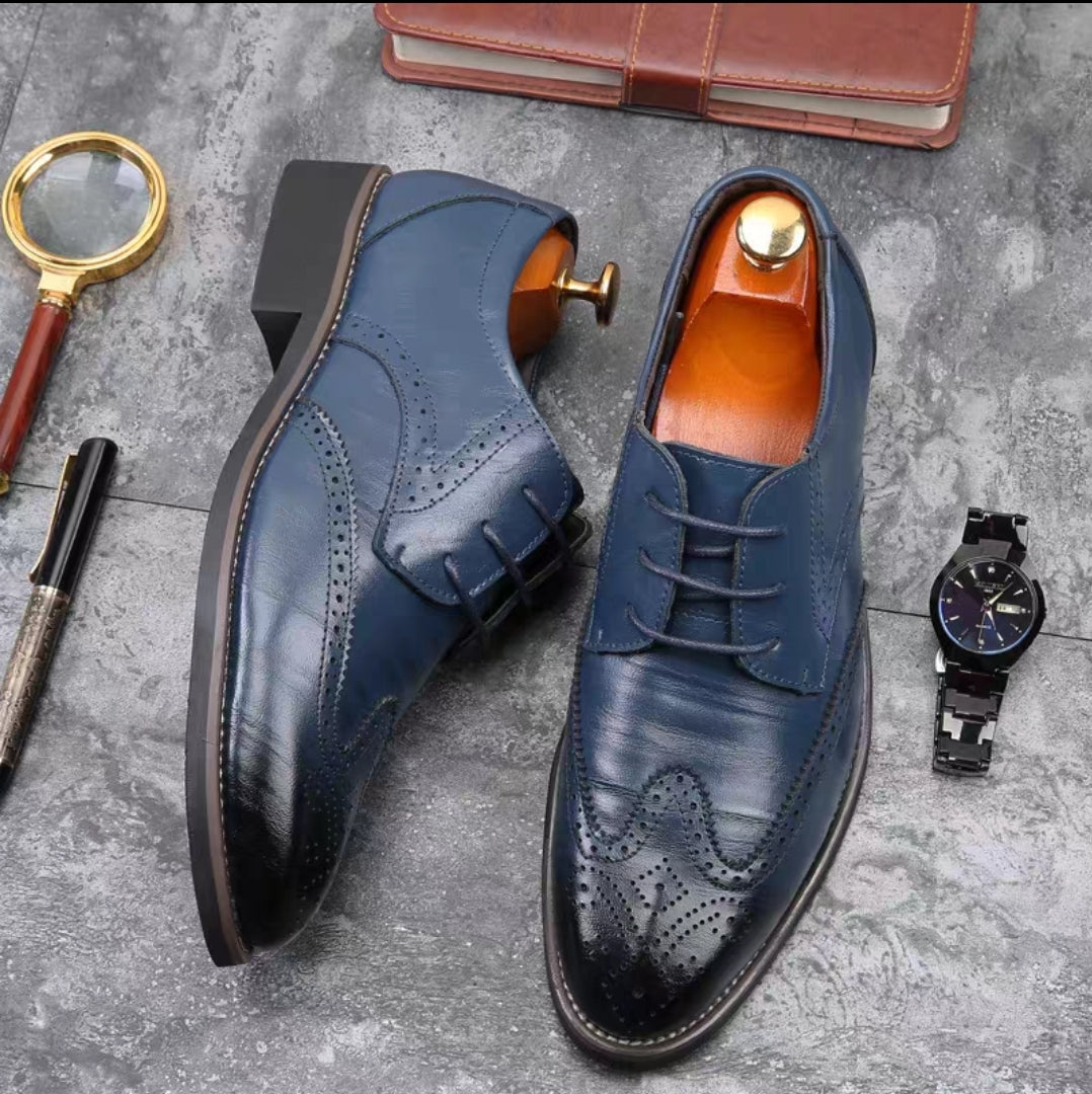 Man Businesses Leather Shoes